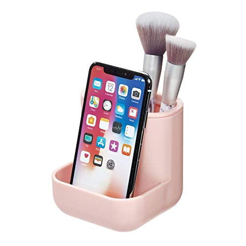 iDesign Cade Plastic Vanity Center Perfect for Holding Makeup Brushes, Office Supplies, Jewelry, Cosmetics in your Drawer, Bathroom, Countertop, Desk, and Vanity - Matte Blush