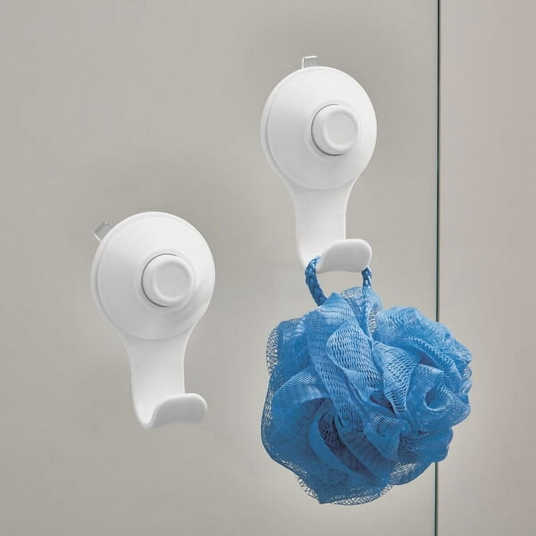 Interdesign Power Lock Bathroom Shower Plastic Suction Cup Hooks