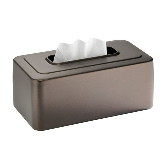 iDesign Cameo Tissue Box Holder 10" x 5.5" x 4", Bronze