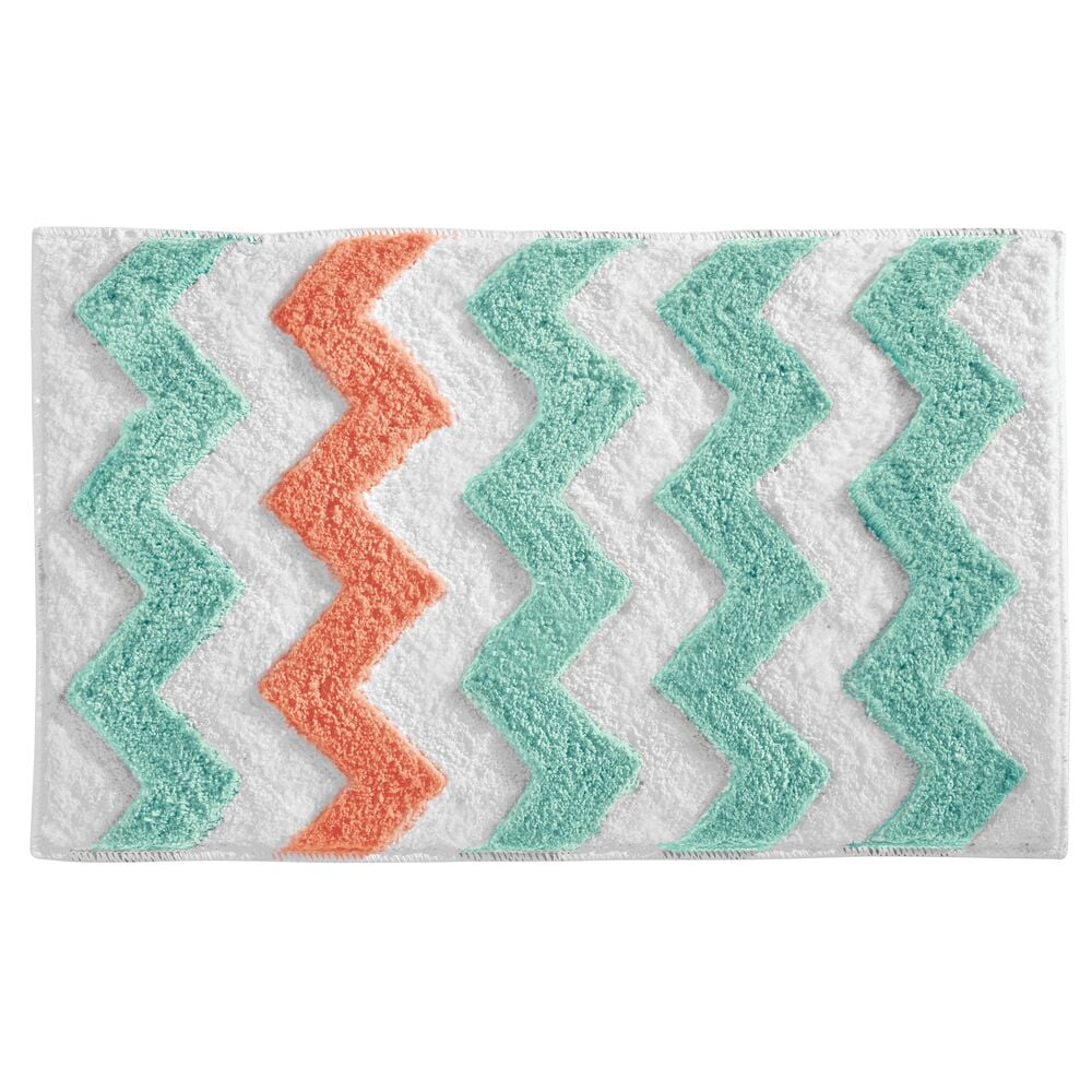 HiEnd Accents Barbwire Print Bath Rug Turquoise