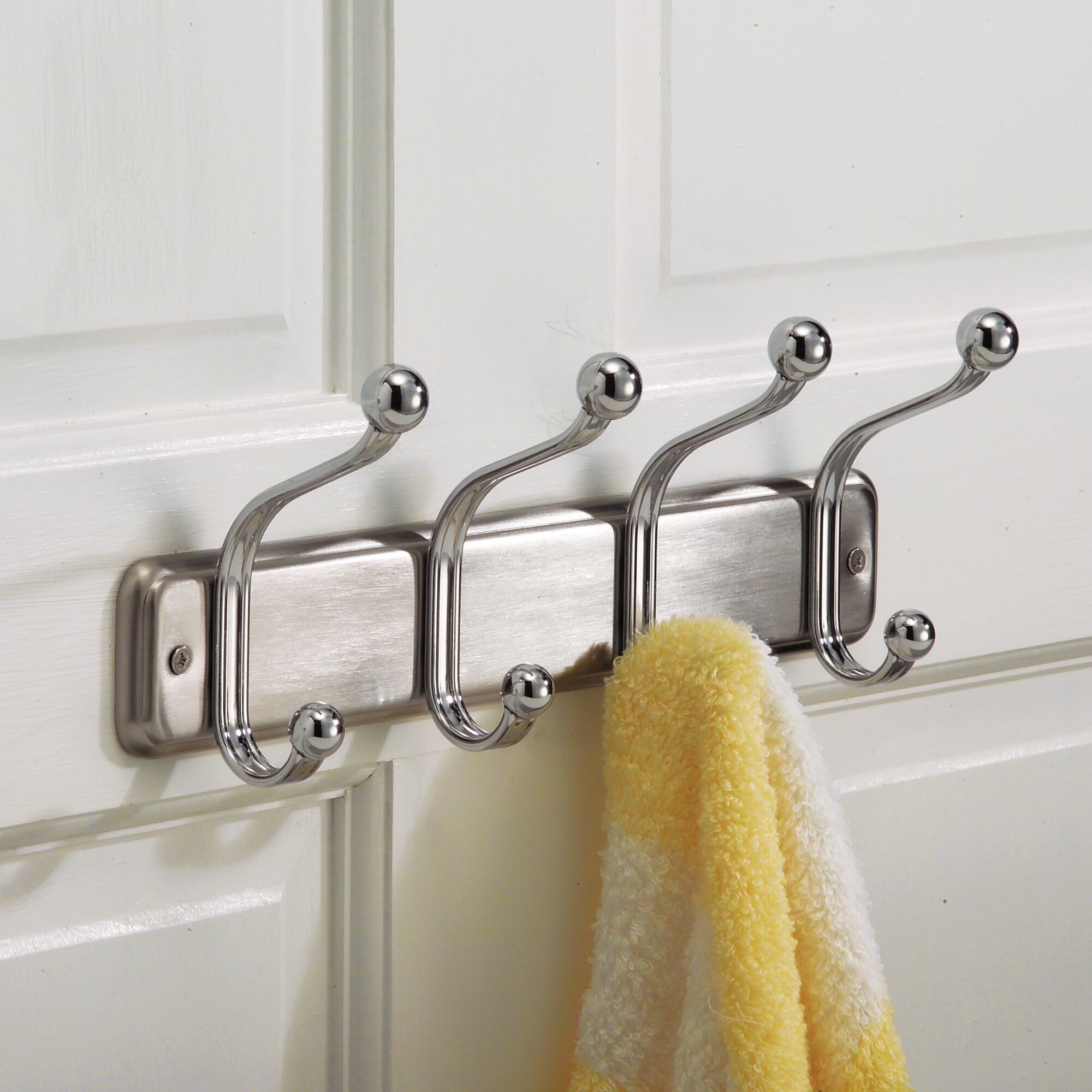 Chrome coat rack wall mounted sale