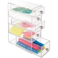 thumbnail image 1 of iDesign Clarity Cosmetic Organizer for Vanity Cabinet to Hold Makeup, Beauty Products, 5 Drawers, Clear, 1 of 6