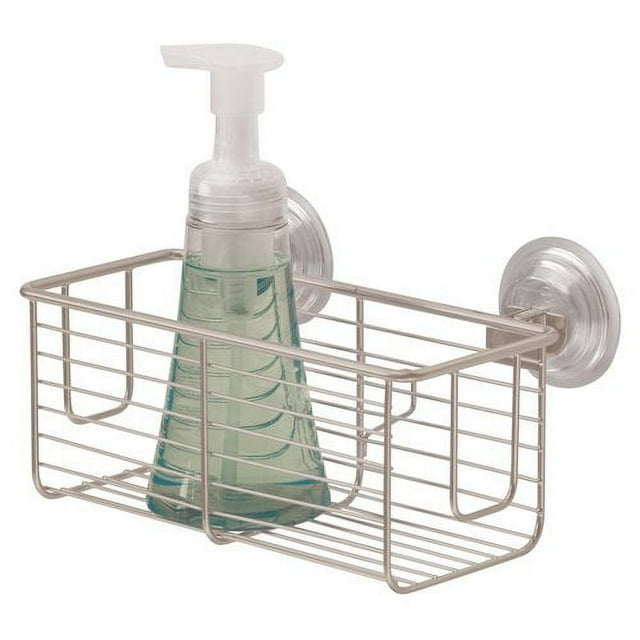 iDesign Classico Bathroom Shower PowerLock Suction Caddy Basket for