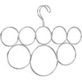 thumbnail image 1 of iDesign Classico Over-the-Rod 8-Loop Scarf Holder Hanger, Chrome Silver, 1 of 5