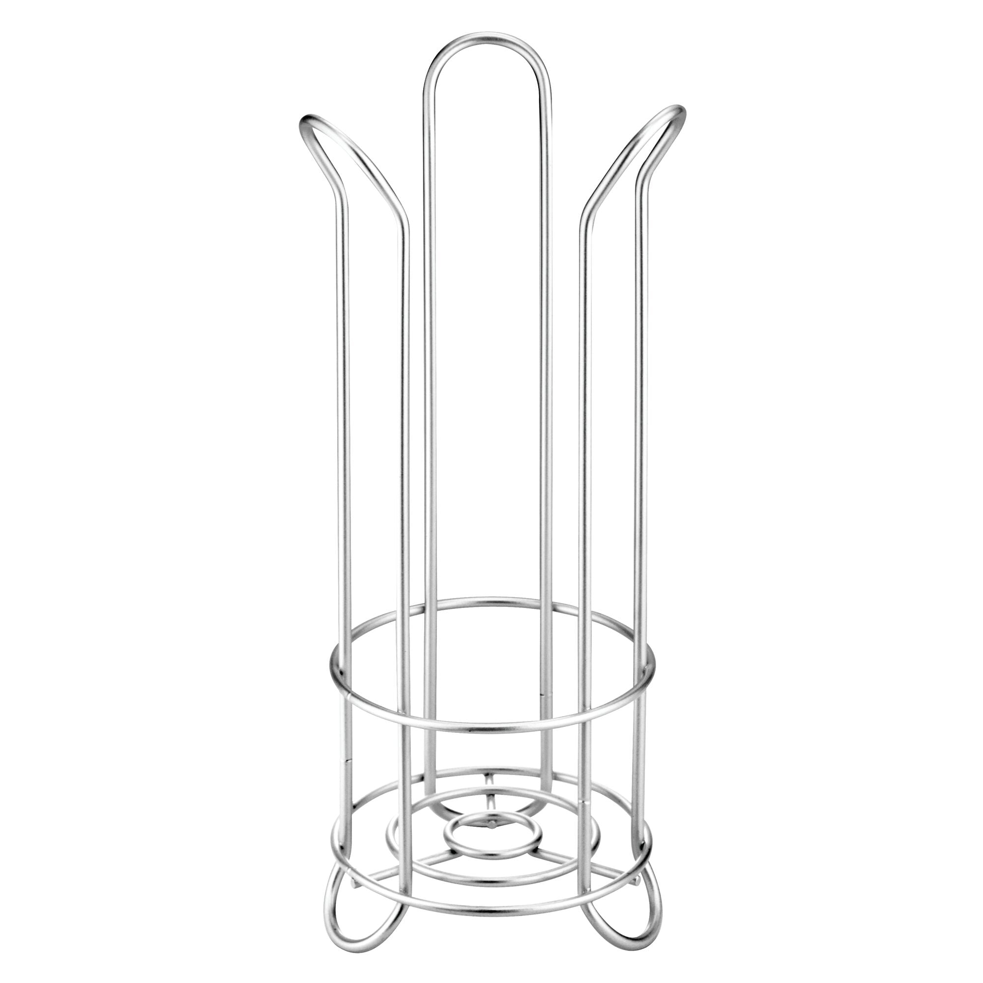 Classico Silver Steel Tulip Design Freestanding Toilet Paper Holder