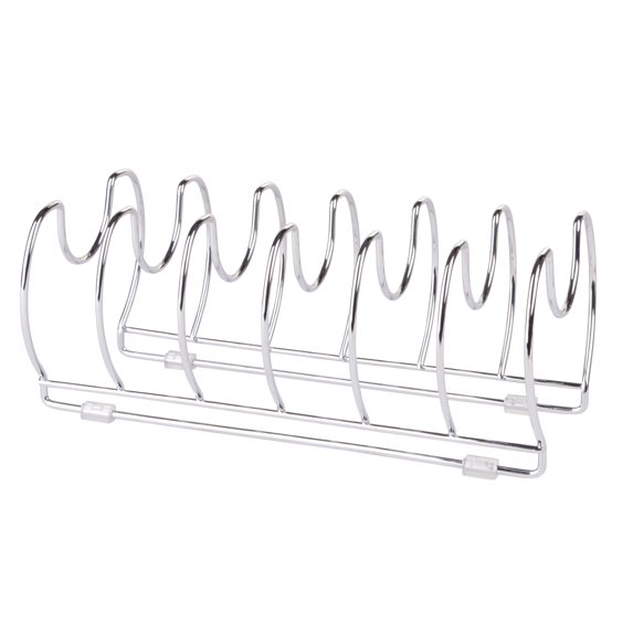 iDesign Classico Steel Kitchen Pot and Pan Rack Organizer, 13-Inch, Chrome