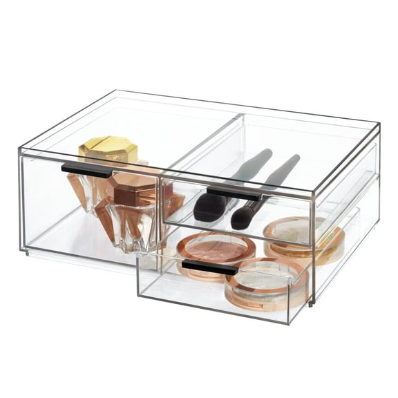 iDesign, Clear 3 Drawer Organizer, Recycled Plastic