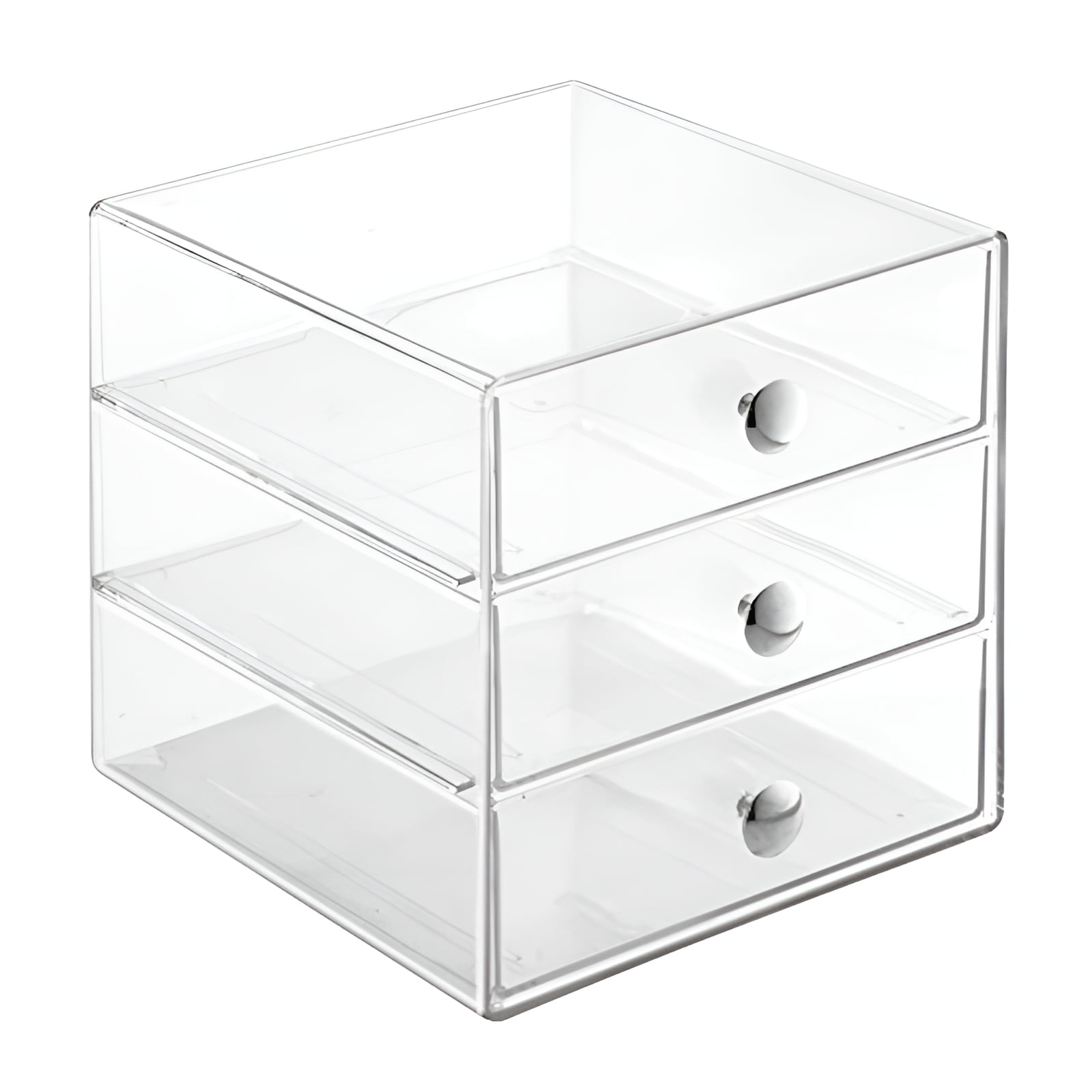 Clear BPA-Free Plastic 3-Drawer Vanity Organizer