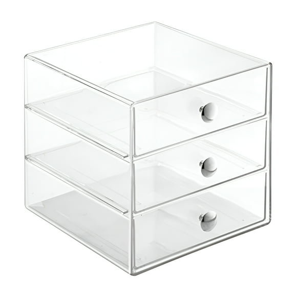 iDesign Clear 3 Drawer Vanity Organizer