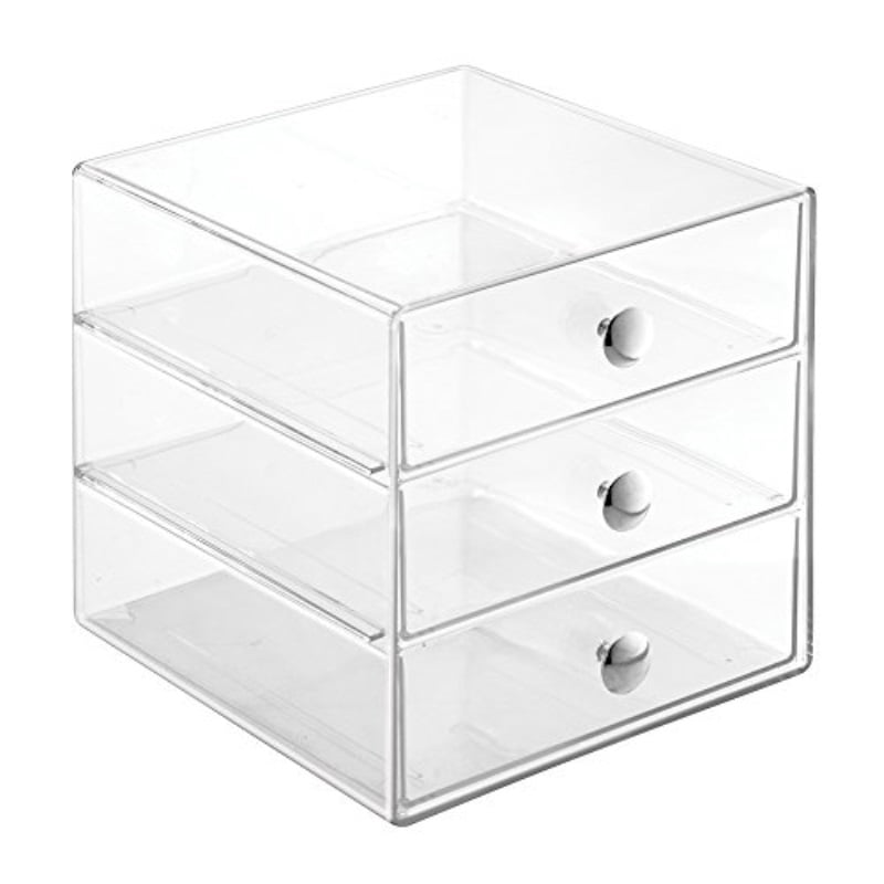 iDesign Clear 3 Drawer Vanity Organizer