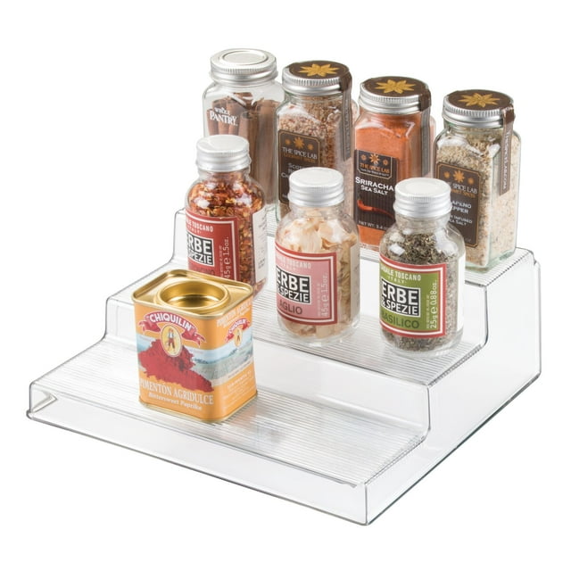 iDesign Clear 3Tier Kitchen Pantry Organizers, 8.8 x 10 x 3.5