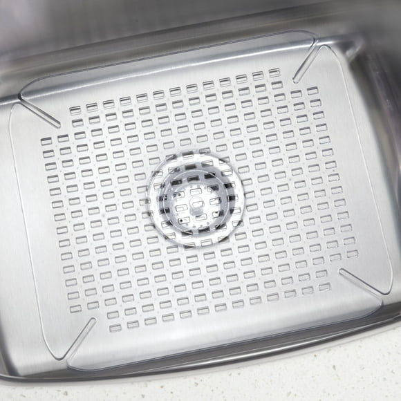 iDesign Clear Contour Sink Protector Mat, 12.5" x 10.75"