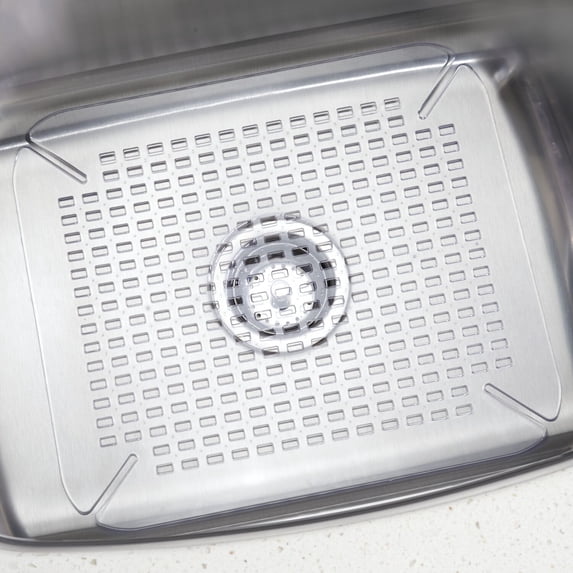 iDesign Clear Contour Sink Protector Mat, 12.5" x 10.75"