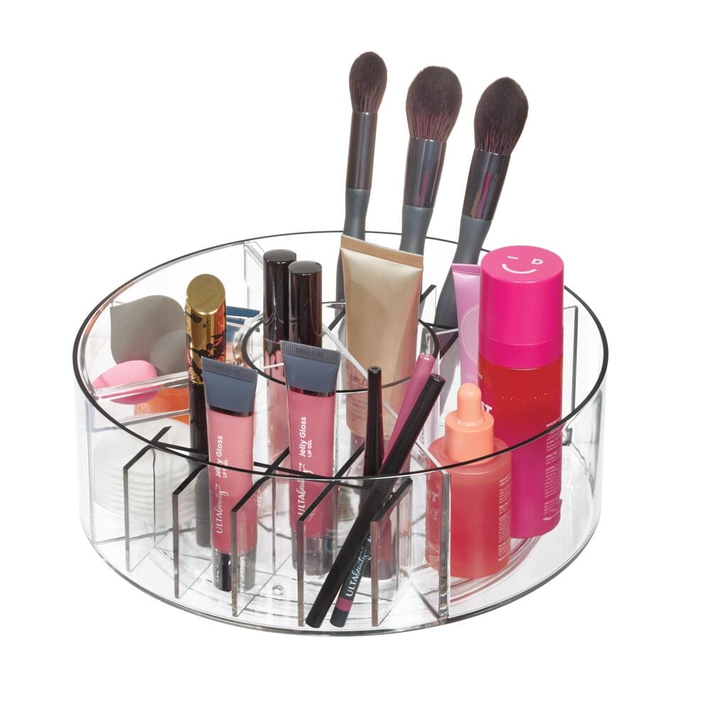 Clear Recycled Plastic Rotating Cosmetic Carousel