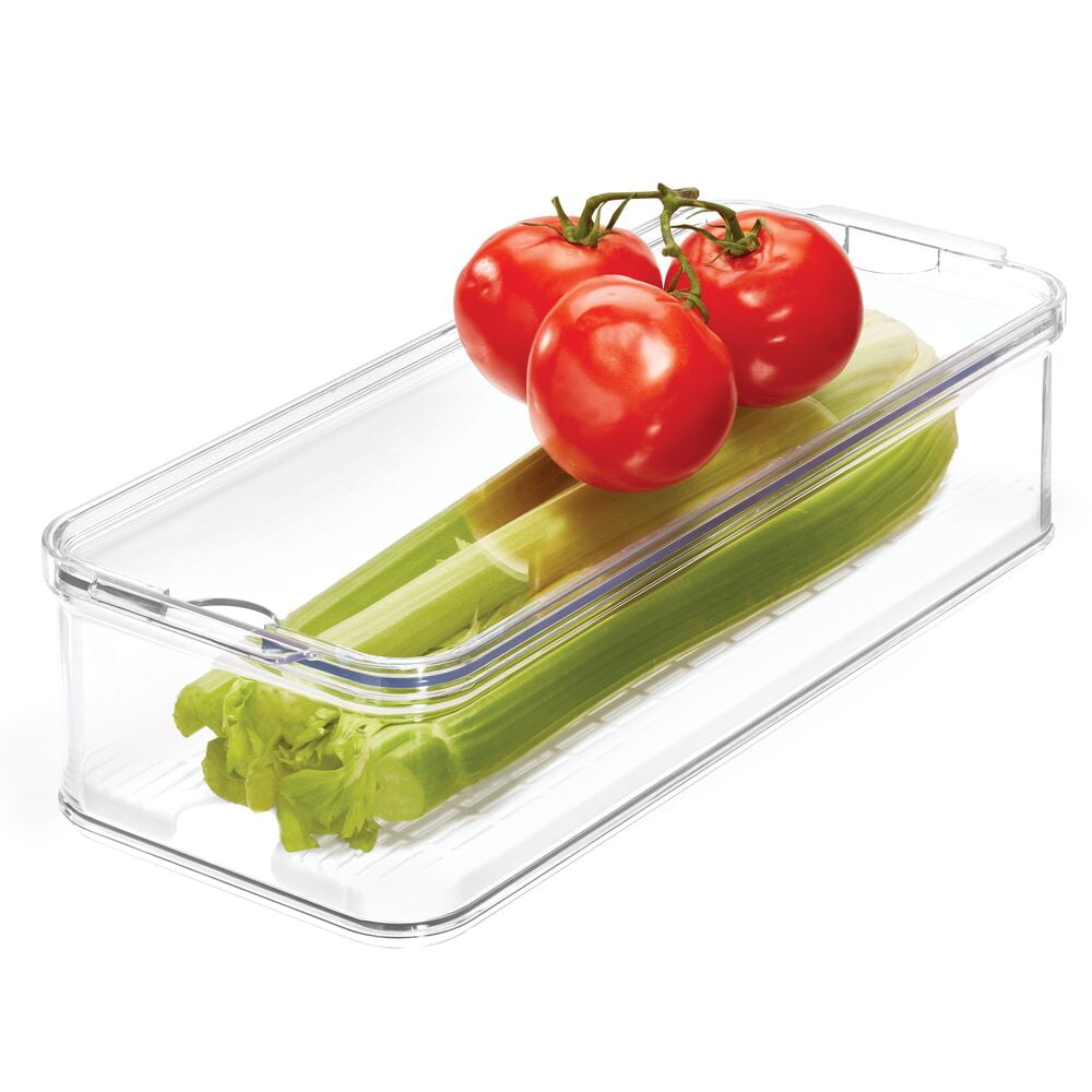 iDesign, Clear Plastic Large Produce Storage Bin with Lid