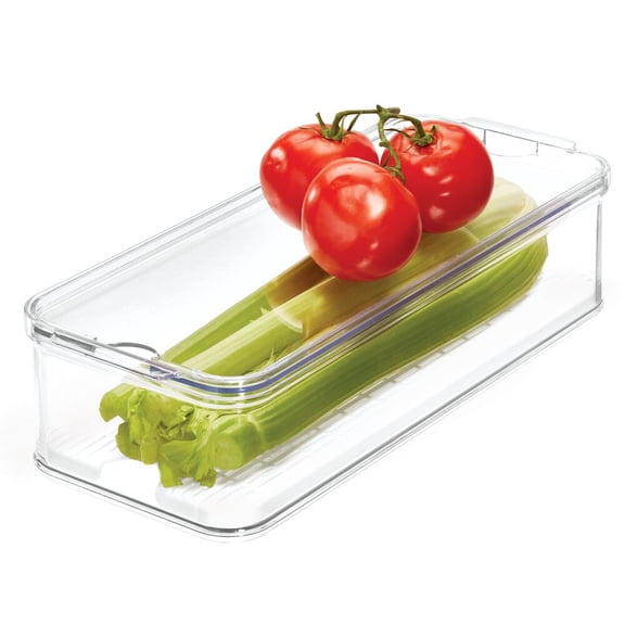 iDesign, Clear Plastic Large Produce Storage Bin with Lid