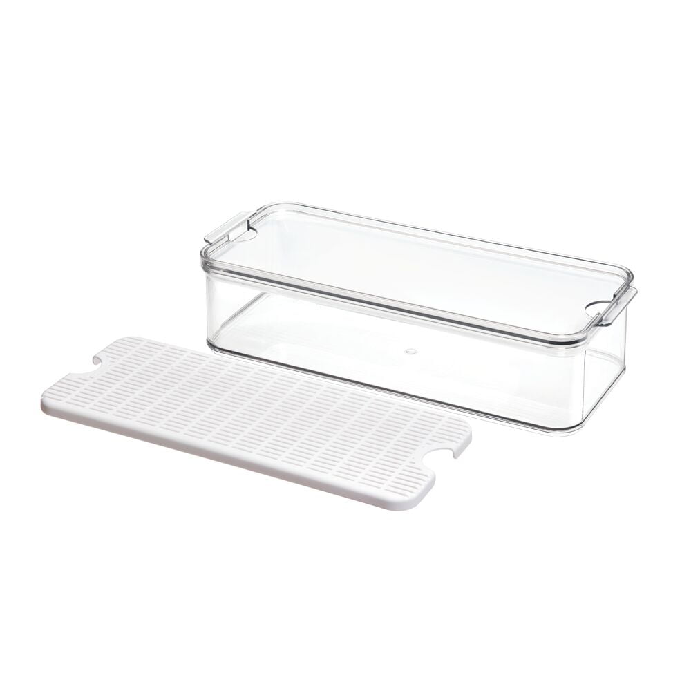 iDesign, Clear Plastic Large Produce Storage Bin with Lid