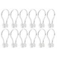 thumbnail image 1 of Interdesign 76840 1 x 1.75 x 3 in. Cliq Shower Curtain Hook, Clear - 12 Count, 1 of 2