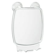 iDesign Clear Power Lock Fog-Free Rectangle Suction Shower Mirror, 6.25" x 8.5" x 2.5"