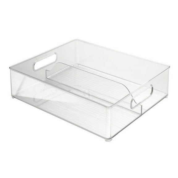 iDesign Clear Storage Bin 4 in. H X 12 in. W X 14.5 in. D Stackable