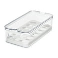 thumbnail image 1 of iDesign Crisp BPA-Free Plastic Stackable Refrigerator Egg Bin, Clear, 1 of 8