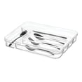 thumbnail image 1 of iDesign Crisp Clear Plastic Silverware Silverware Organizer, 1 of 6
