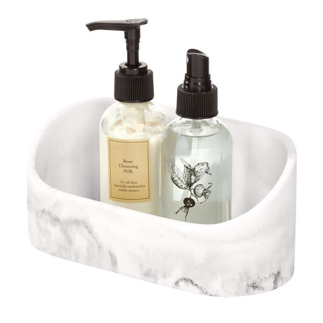 iDesign Dakota Vanity Organizer, White Marble - Walmart.com