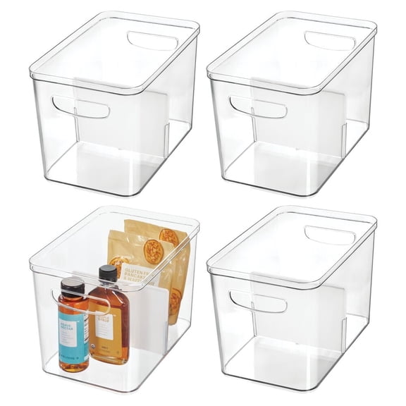 iDesign Divided Pantry Organizer Bin for Kitchen Storage - Organize Food Pouches and Seasoning Packets