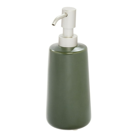 iDesign Eco Vanity Refillable Tall Bathroom Soap Dispenser, Moss
