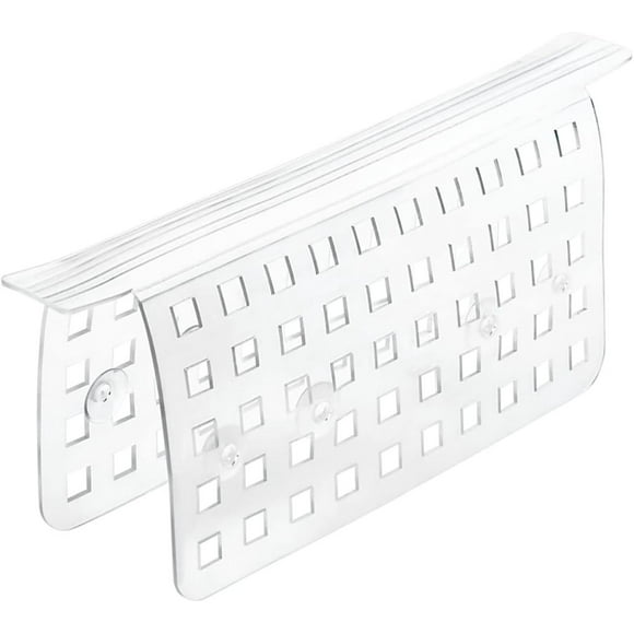 iDesign Euro Sink Protector Saddle for Kitchen Sink, Dividers, 11" x 12", Frost Clear