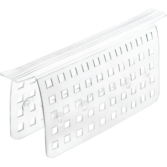 iDesign Euro Sink Protector Saddle for Kitchen Sink, Dividers, 11" x 12", Frost Clear
