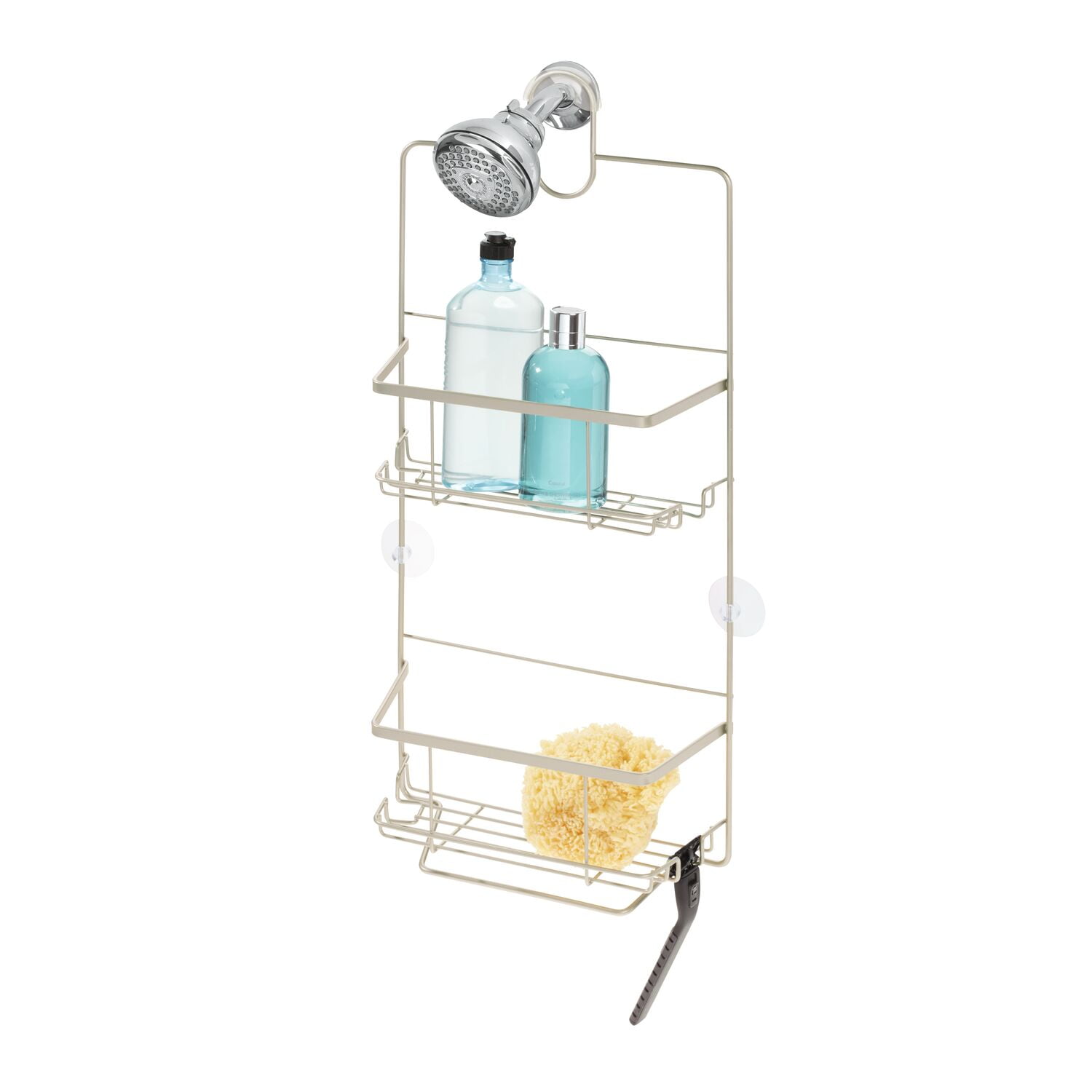 iDesign Nickel Steel Suction Cup Hanging Shower Caddy 9.1-in x 4.53-in x  3.63-in in the Bathtub & Shower Caddies department at