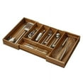 thumbnail image 1 of iDesign Expandable Acacia Wood Cutlery Drawer Organizer, 1 of 8