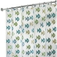 thumbnail image 1 of iDesign Fishy Frosted PEVA Shower Curtain, 72" x 72", 1 of 5