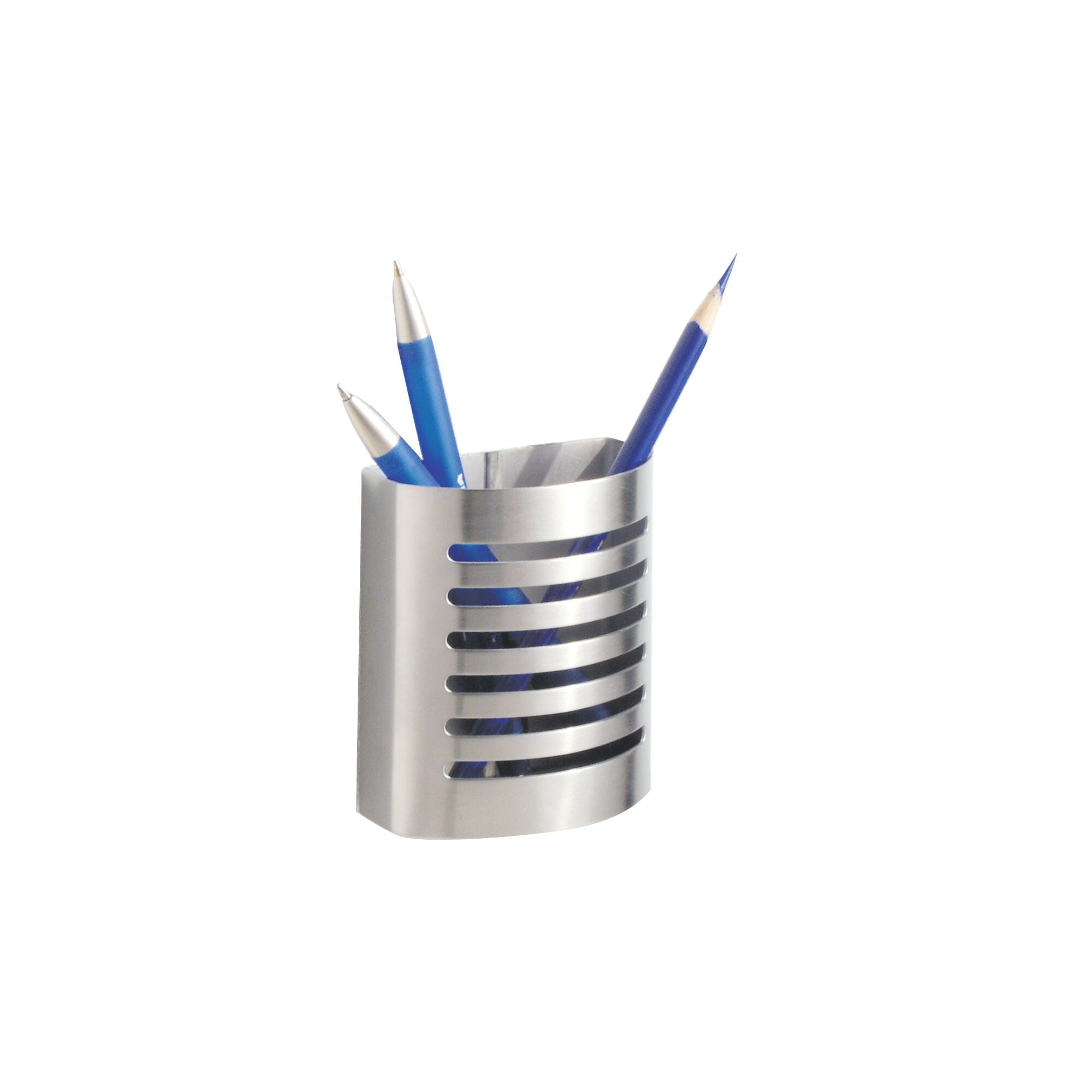 Brushed Stainless Steel Magnetic Pencil Cup Holder