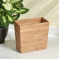 thumbnail image 1 of InterDesign Formbu Rectangular Bamboo Wastebasket, 1 of 6