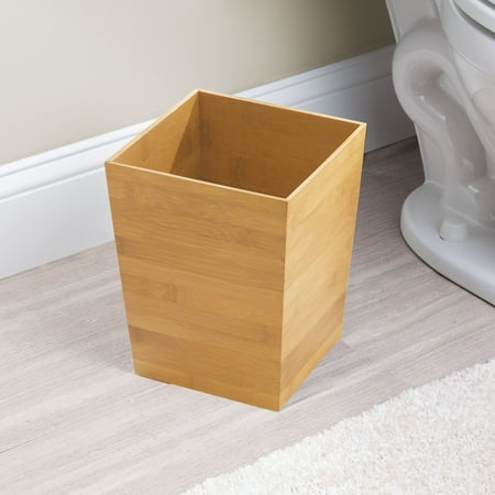 iDesign Formbu Wastebasket Trash Can, Bamboo