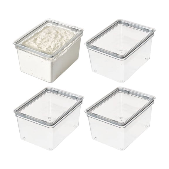 iDesign Fresh Large Tall Short Dry Goods Bin, Set of 4