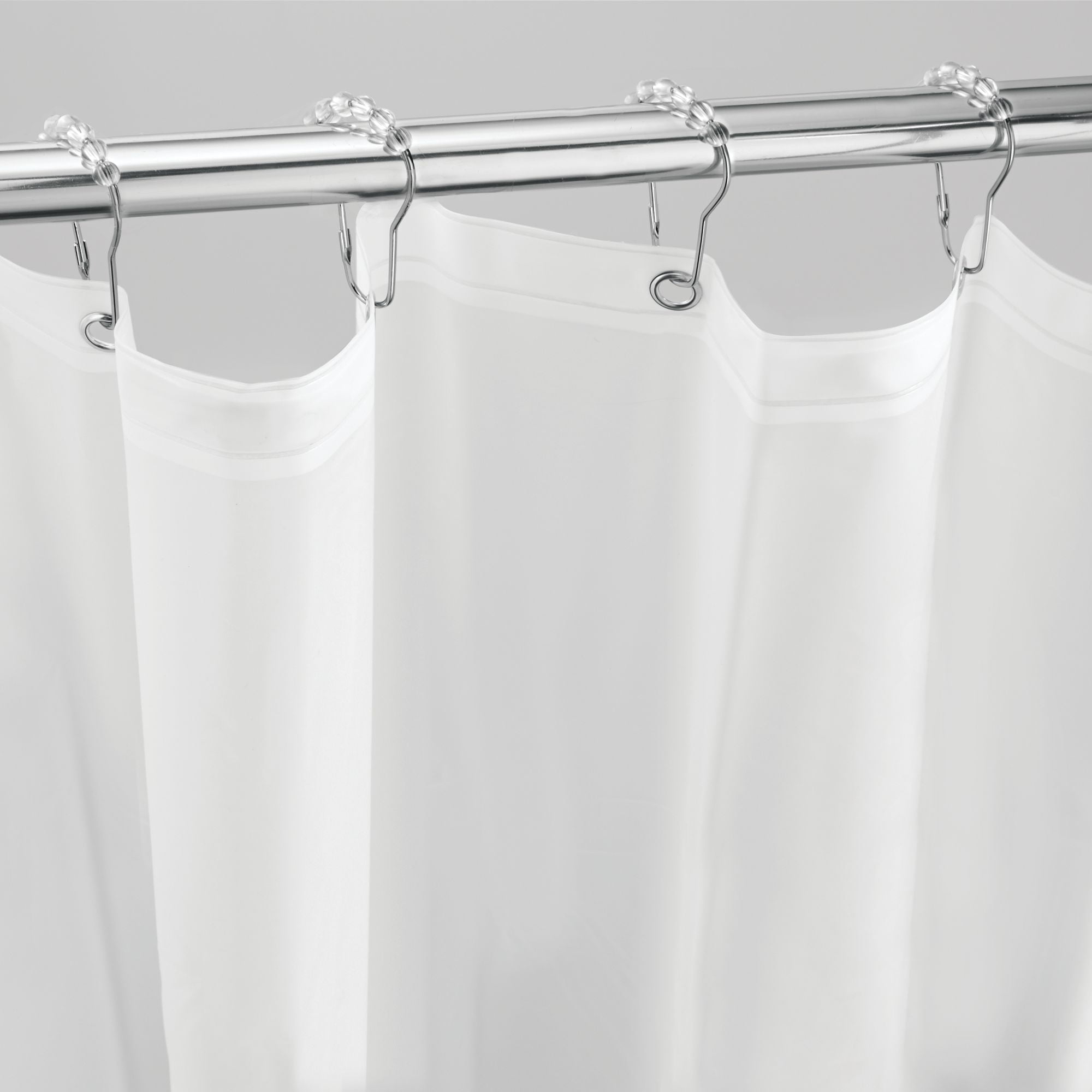 iDesign Frost EVA MildewResistant Shower Curtain Liner for ExtraWide