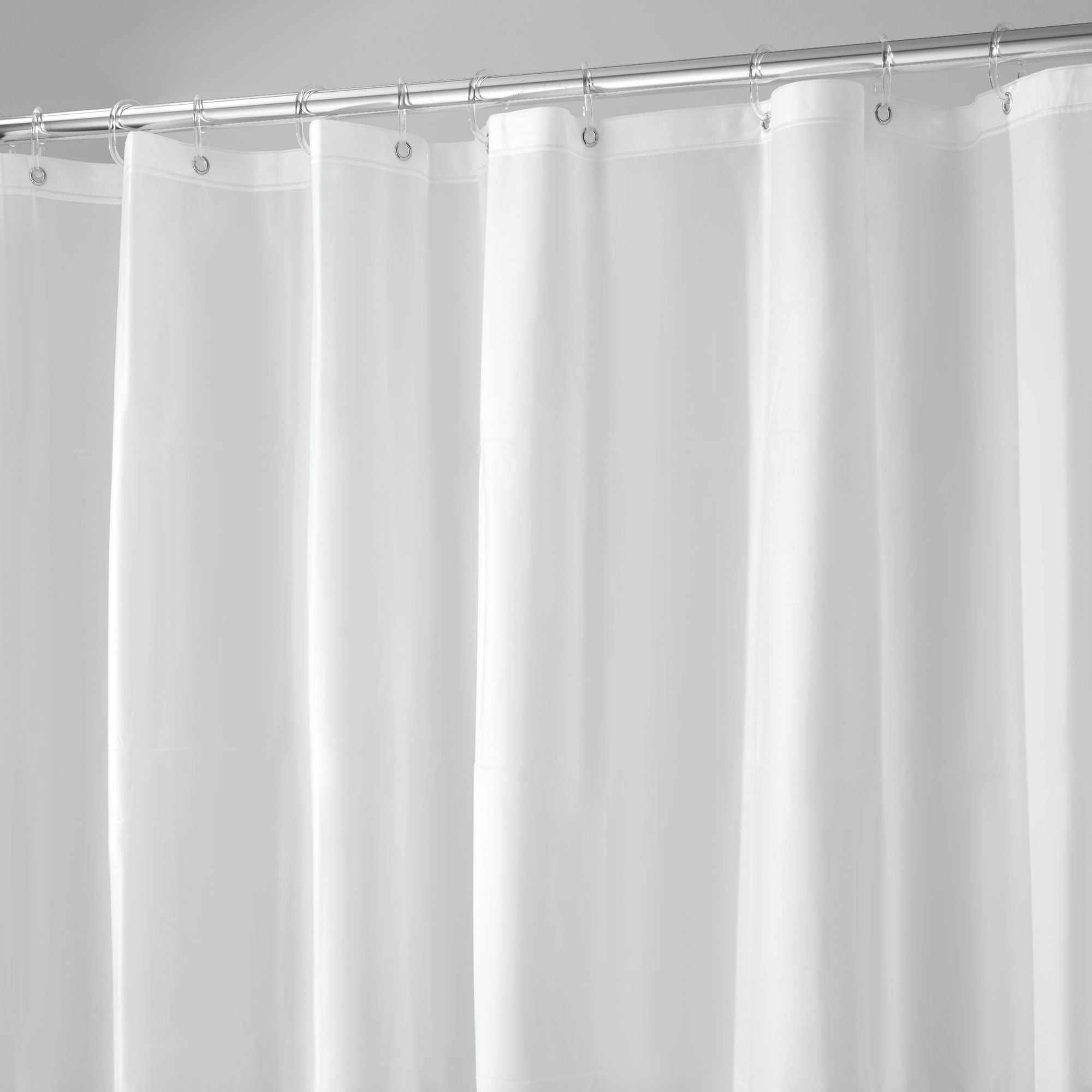 "iDesign EVA Shower Curtain Liner, Mold-Resistant, Weighted with ...