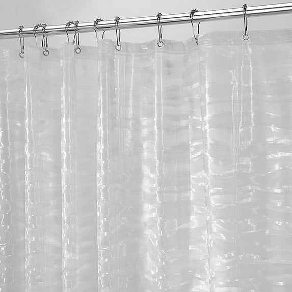 InterDesign Ripplz EVA Shower Curtain, 70" x 72", Frost