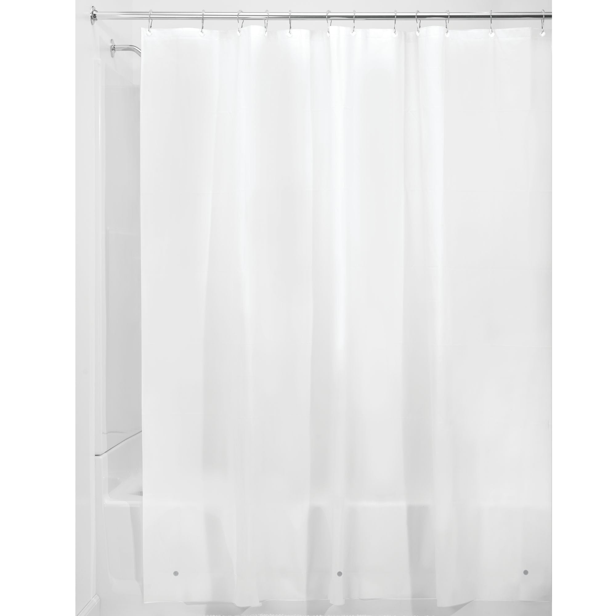 iDesign Frost Waterproof PEVA Bathroom Shower Curtain Liner 72" x 72