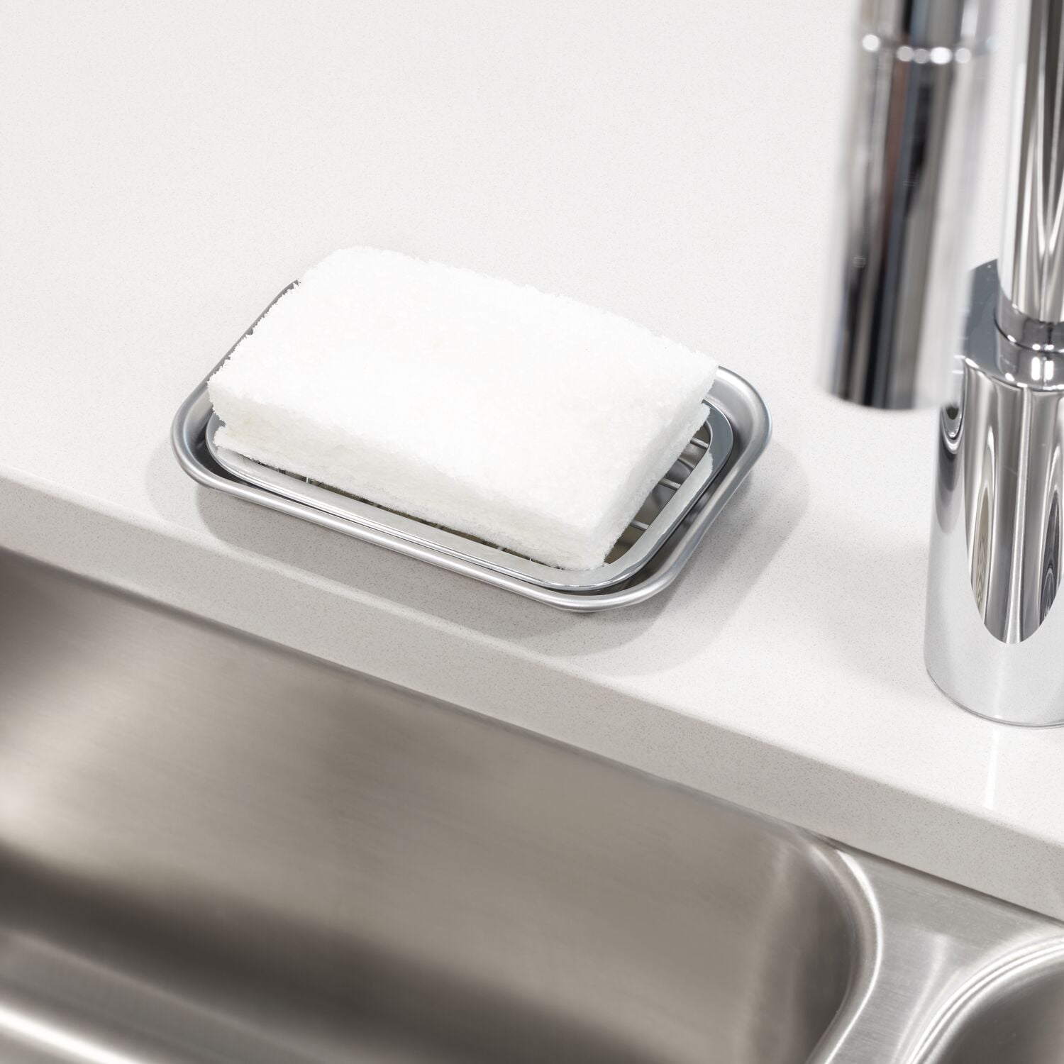 Stainless Steel Chrome Finish Two-Piece Soap Dish