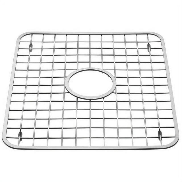 iDesign Gia Sink Grid with Drain Hole, Chrome Mats
