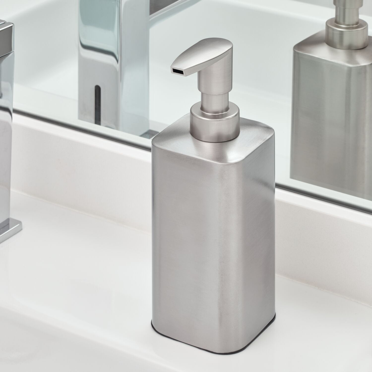 iDesign Gia Soap Pump, Brushed Stainless Steel