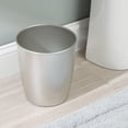 thumbnail image 1 of iDesign Round Bathroom Trash Can, 1.5 Gallon Steel Open Top Garbage Bin, Satin, 1 of 7