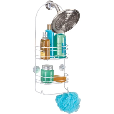 iDesign InterDesign Rondo Bathroom Shower Caddy for Shampoo, Conditioner, Soap - White