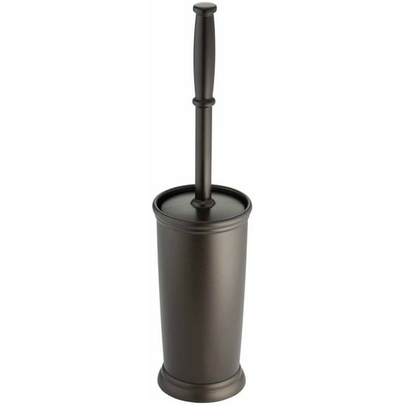 iDesign Kent Bathware, Toilet Bowl Brush and Holder for Bathroom Storage, Bronze