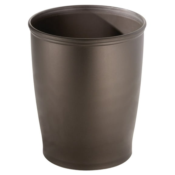 iDesign Kent Round Plastic Garbage Wastebasket, 8.35" x 8.35" x 10", Bronze