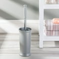thumbnail image 1 of iDesign Kent Toilet Bowl Brush and Holder for Bathroom Storage, Silver, 1 of 5